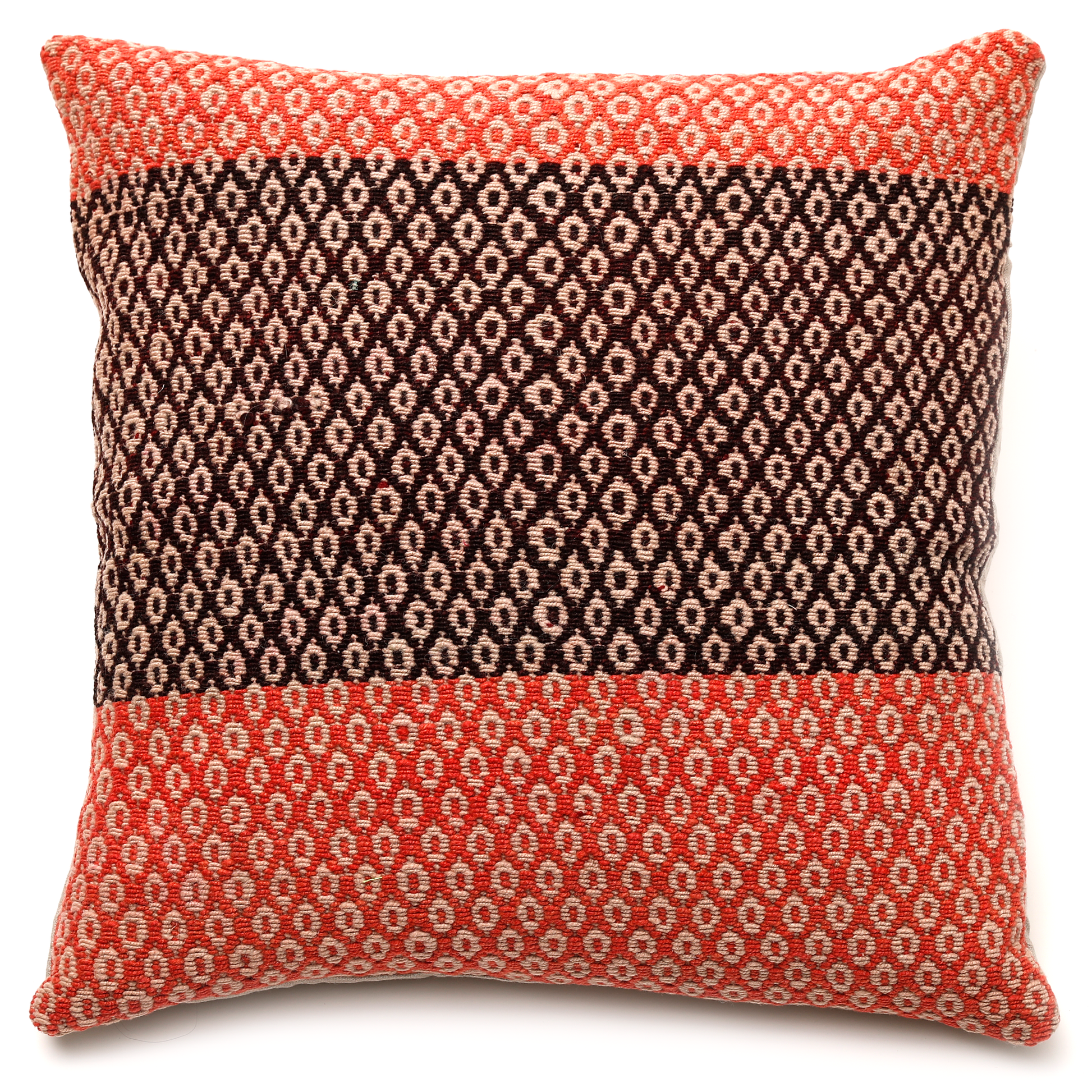 ntiearth-vintage woven-frazada-decorative-pillow-square-twenty-inch-square-colorful-wool-designs