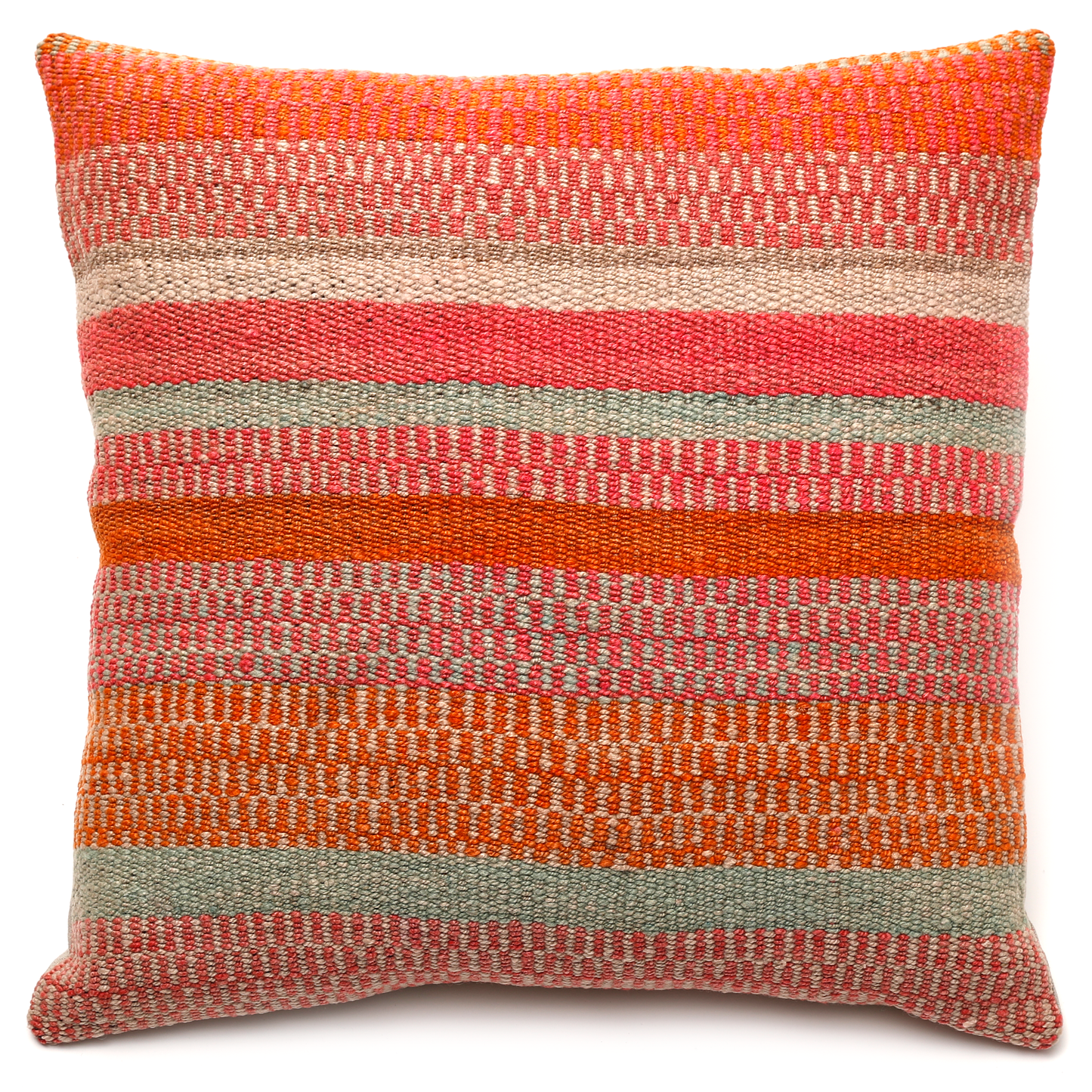 ntiearth-vintage woven-frazada-decorative-pillow-square-twenty-inch-square-colorful-wool-designs 