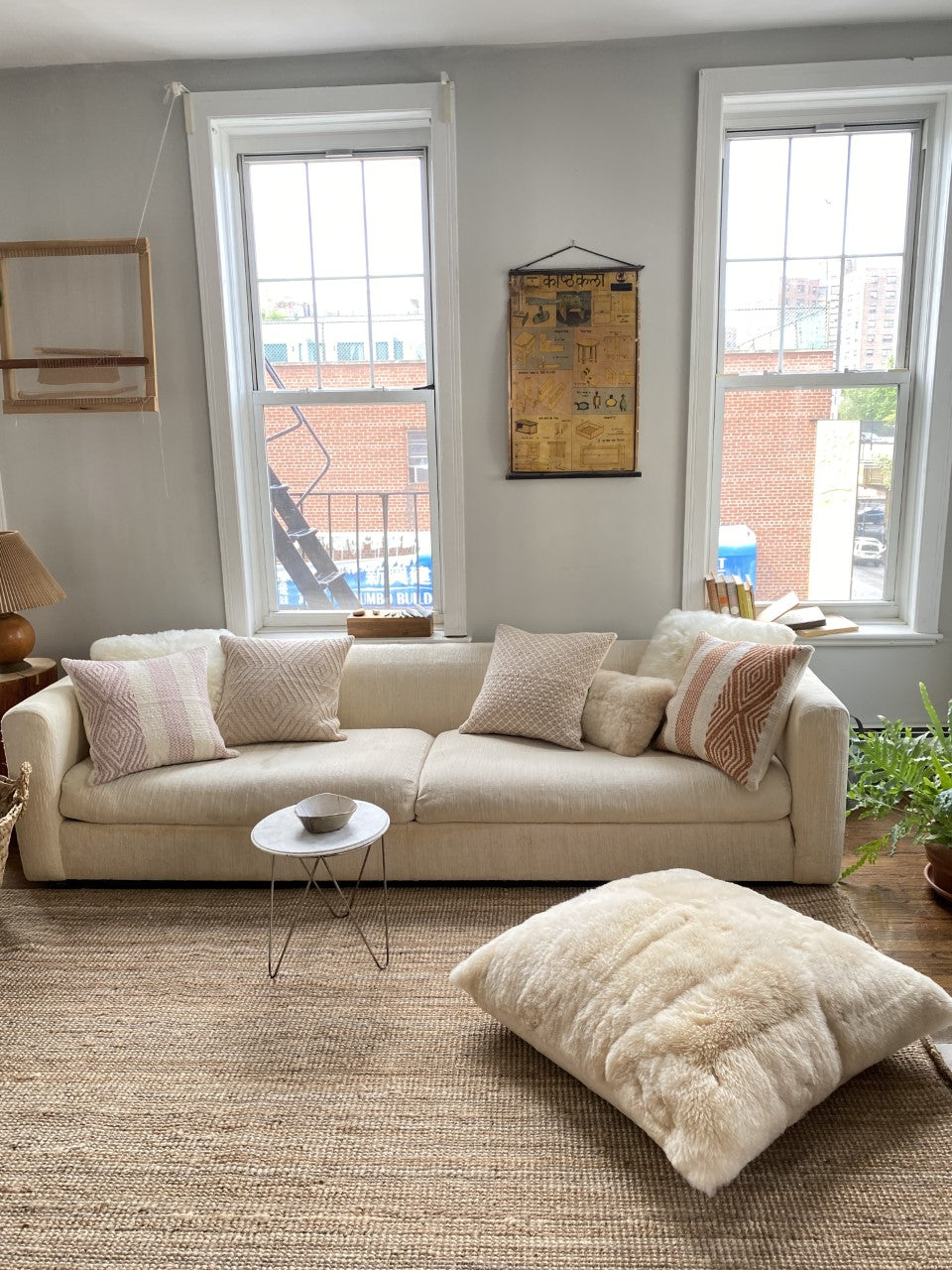 Intiearth Baby Alpaca Fur Floor Pillow